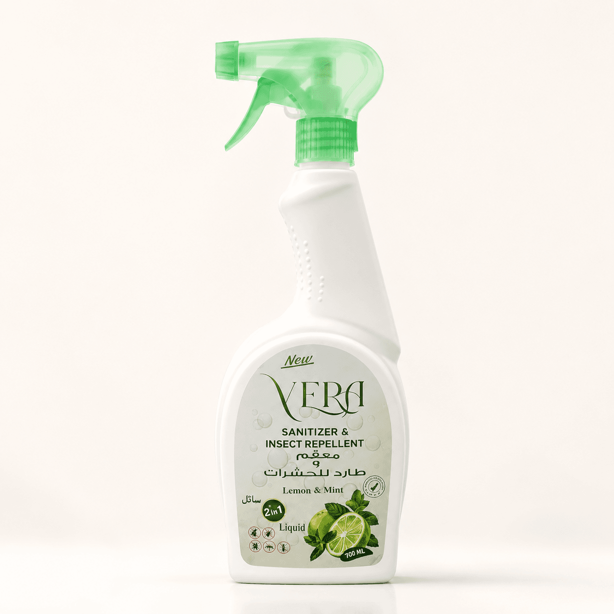 VERA Lemon & Mint Sanitizer & Insect Repellent – 2-in-1, 700 ml - image 1